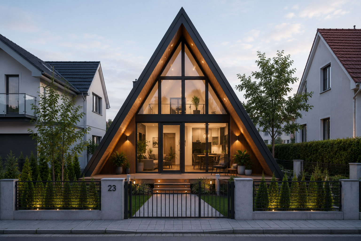 A-Frame Dağ Evi ön görünüm